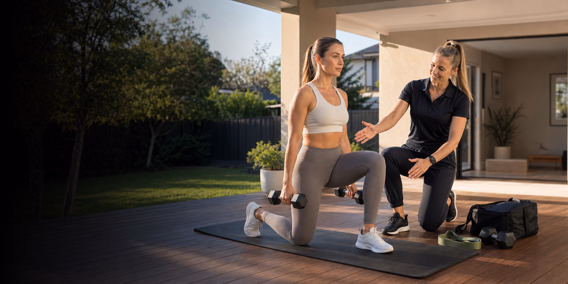 Mobile personal training session in Spring Hill, Brisbane